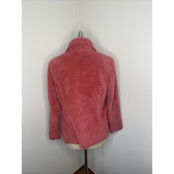 LL Bean Fleece Shirt Sweatshirt 1/4 Zip Pink Top Womens M Long Sleeve - Picture 5 of 7